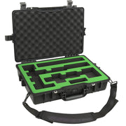 Pelican 1495 case with custom two-tone CNC-cut foam interior
