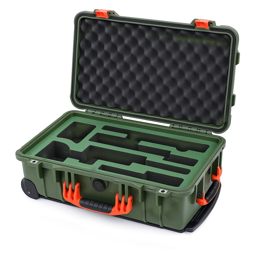Pelican 1510M case with custom two-tone CNC-cut foam interior