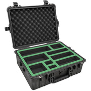Pelican 1600EMS Case with custom two-tone CNC-cut foam interior