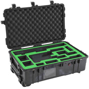 Pelican 1670 case with custom two-tone CNC-cut foam interior